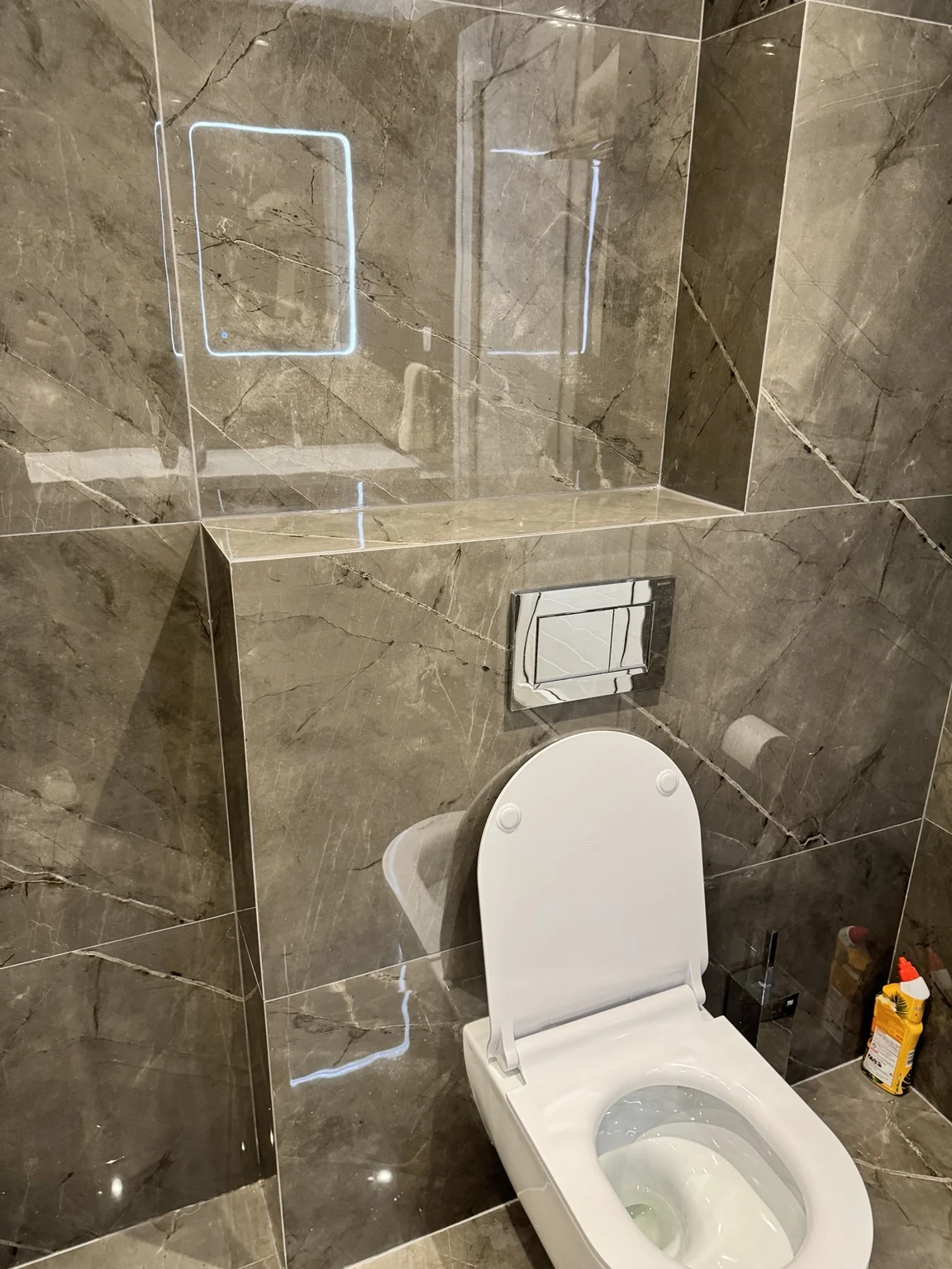 Bathroom renovation detail in Greece