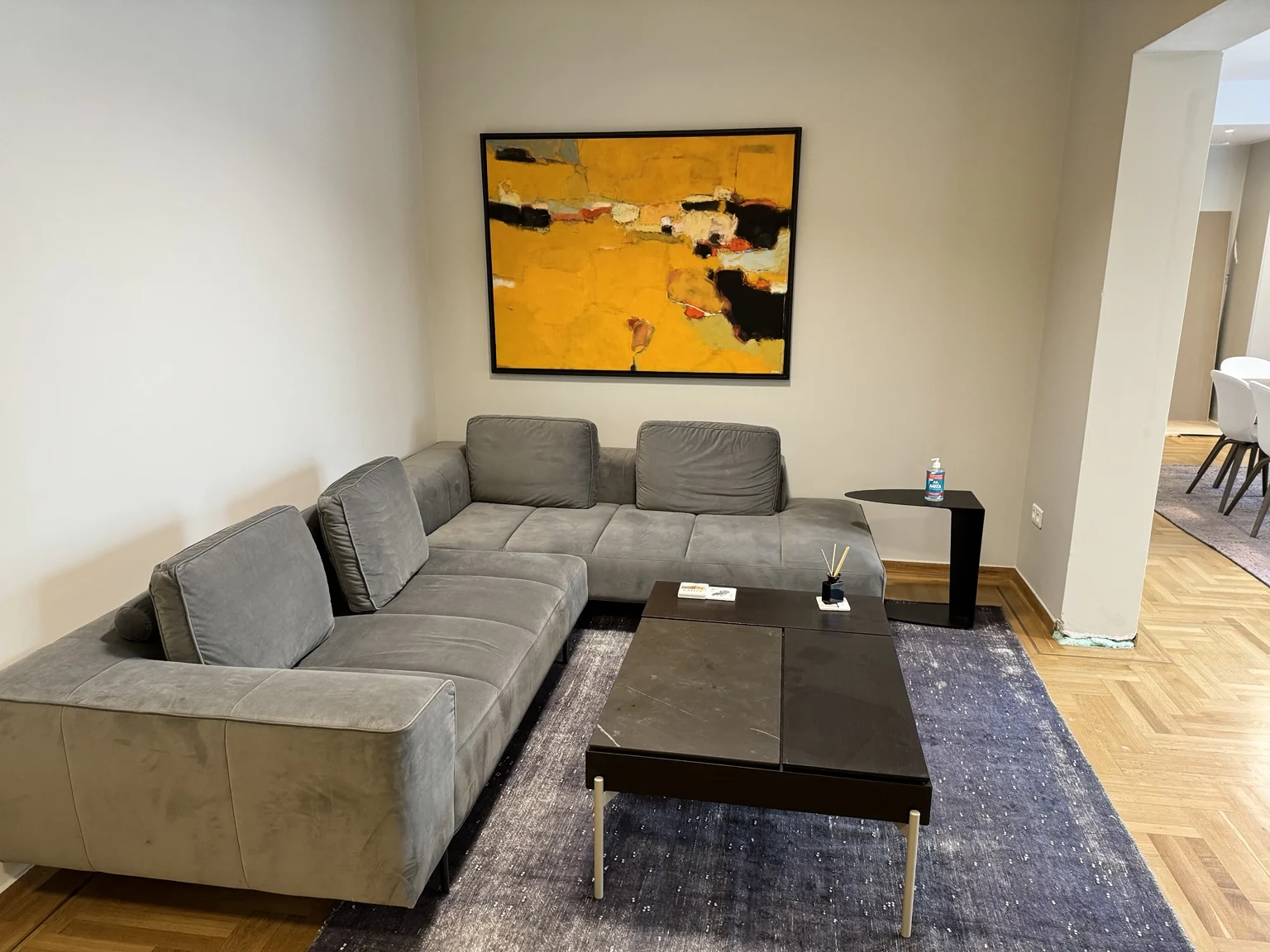 Completed lounge area in a Greek property